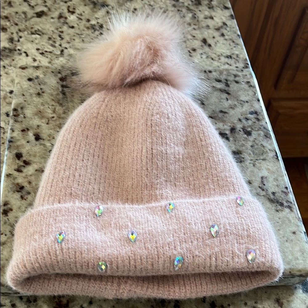 Cozy Pink Kids Beanie with Pom Pom